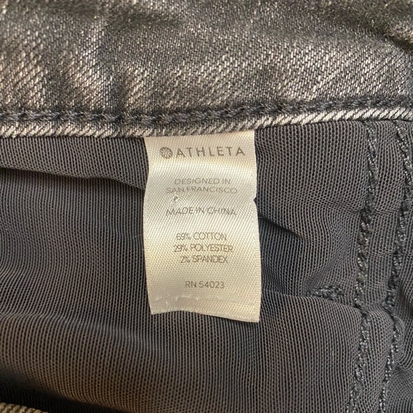 Athleta Sculptek Dark Gray Skinny Ankle Denim Jeans Size 6 Shapewear Midrise - Picture 10 of 10
